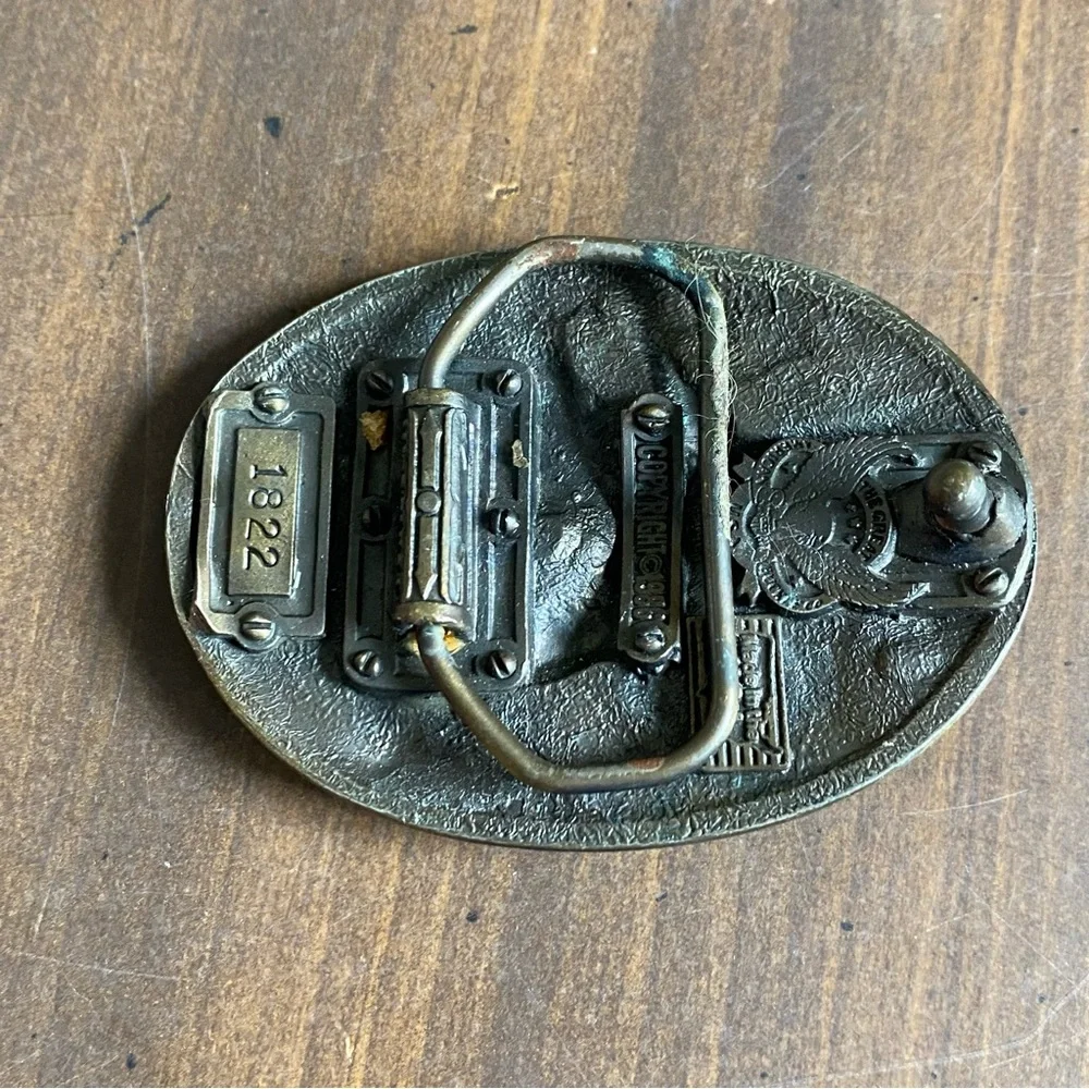 Vintage Pow Mia Eagle Emblem‎ Belt Buckle Not Forgotten